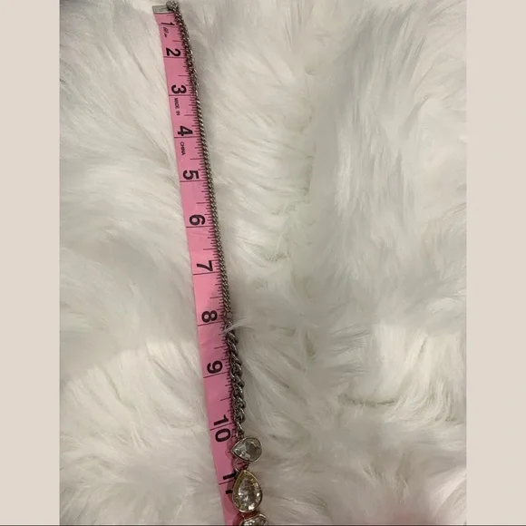 Statement Gem Necklace • 22.5” Diamond and White Gold, Adjustable Chain - Picture 6 of 6